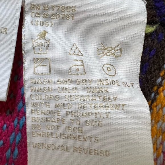 Tommy Hilfiger NWT Women’s Hot Pink Wool Blend Sweater W/ Multi Color Stripes M - Picture 14 of 16